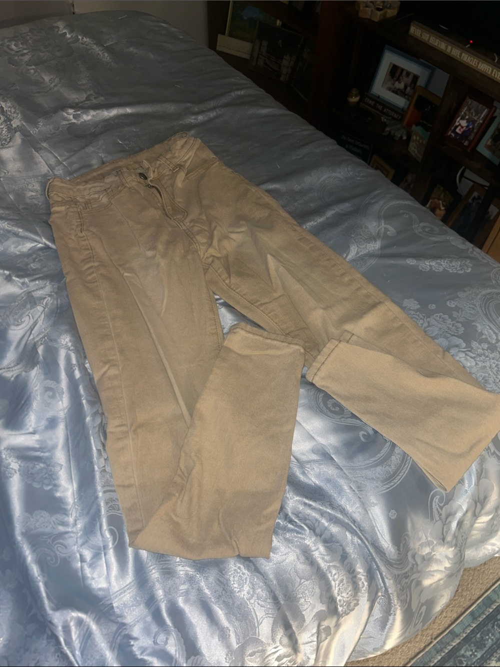 Women's Tan Jeans - Classic Slim Fit w/ stretch and high waist